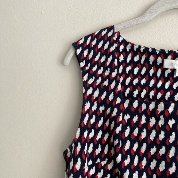 Eri + Ali Womens Medium Effie Peplum Blouse Square Neck Ponte Knit Top Cottage - Picture 4 of 11